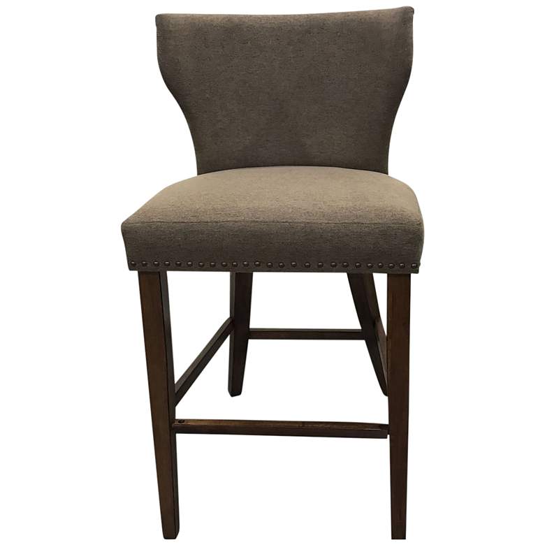 Image 1 Bianca Brown Upholstered Rustic Barstool Set of 2
