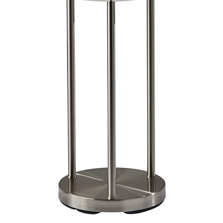 Image 3 Bianca Brushed Steel Metal 3-Light 2-Shelf Floor Lamp more views
