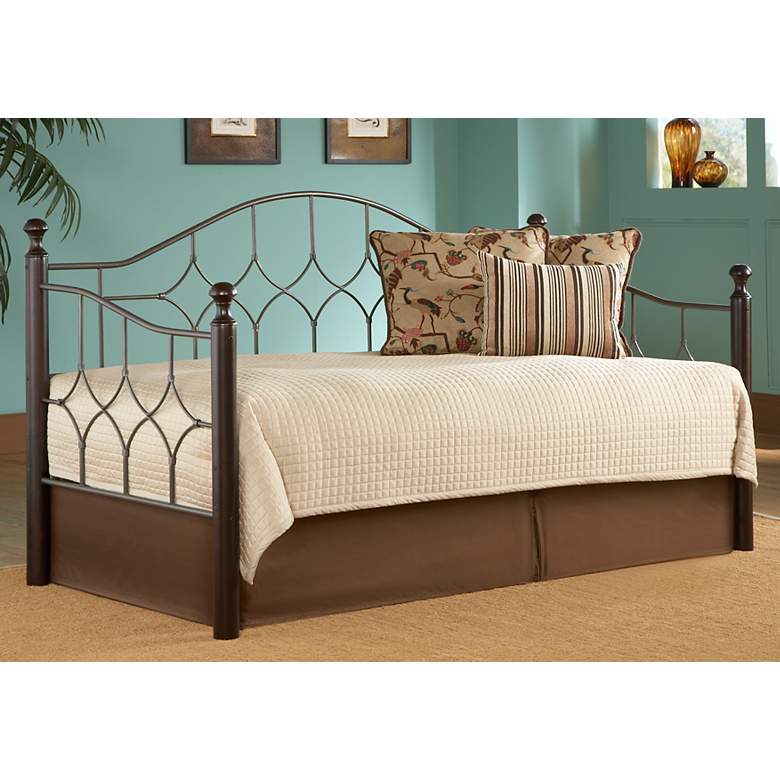 Image 1 Bianca Euro Top Pop-Up Trundle Hammered Pewter Daybed