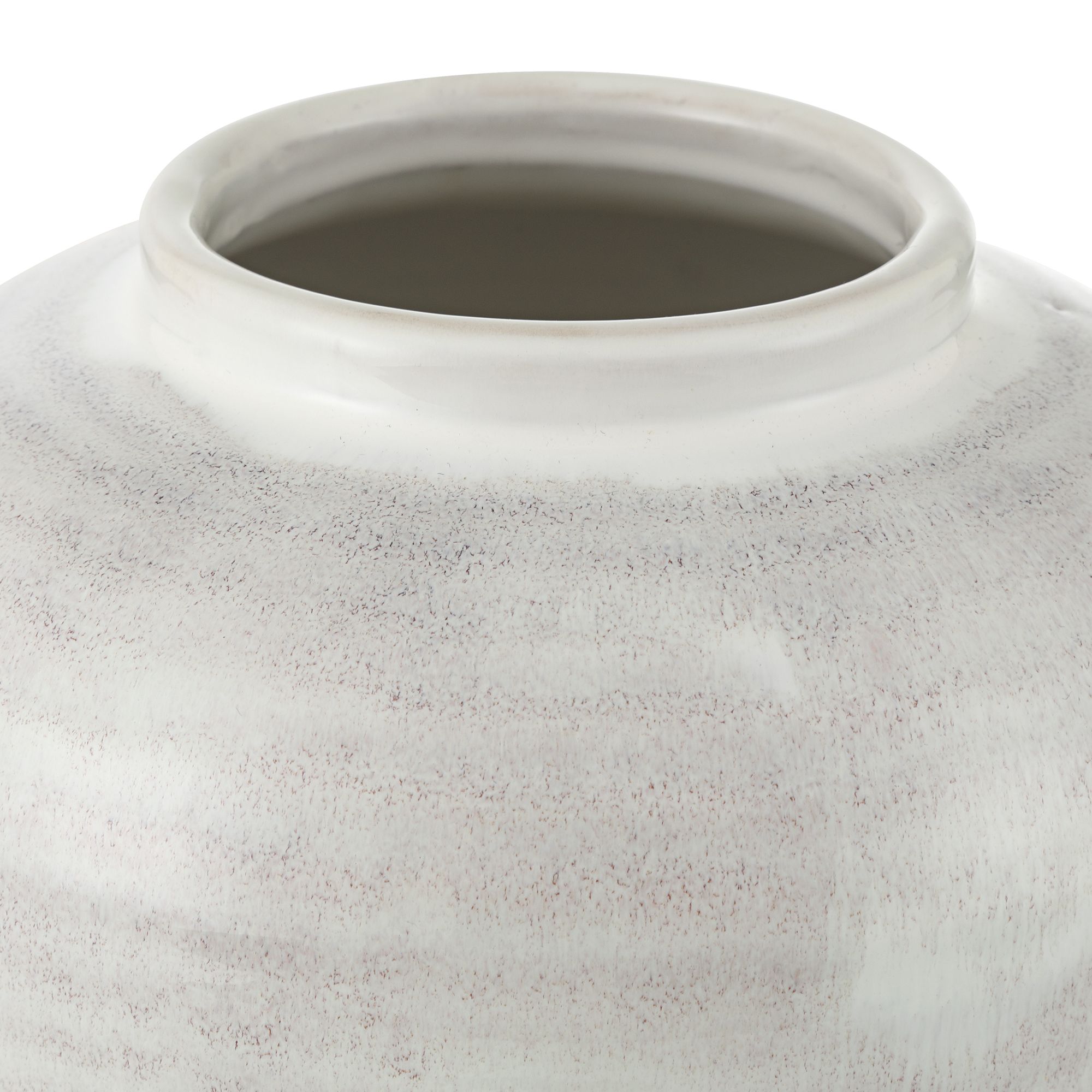 Image 2 Bianco 9" High Glossy White Hand-Finished Ceramic Vase more views