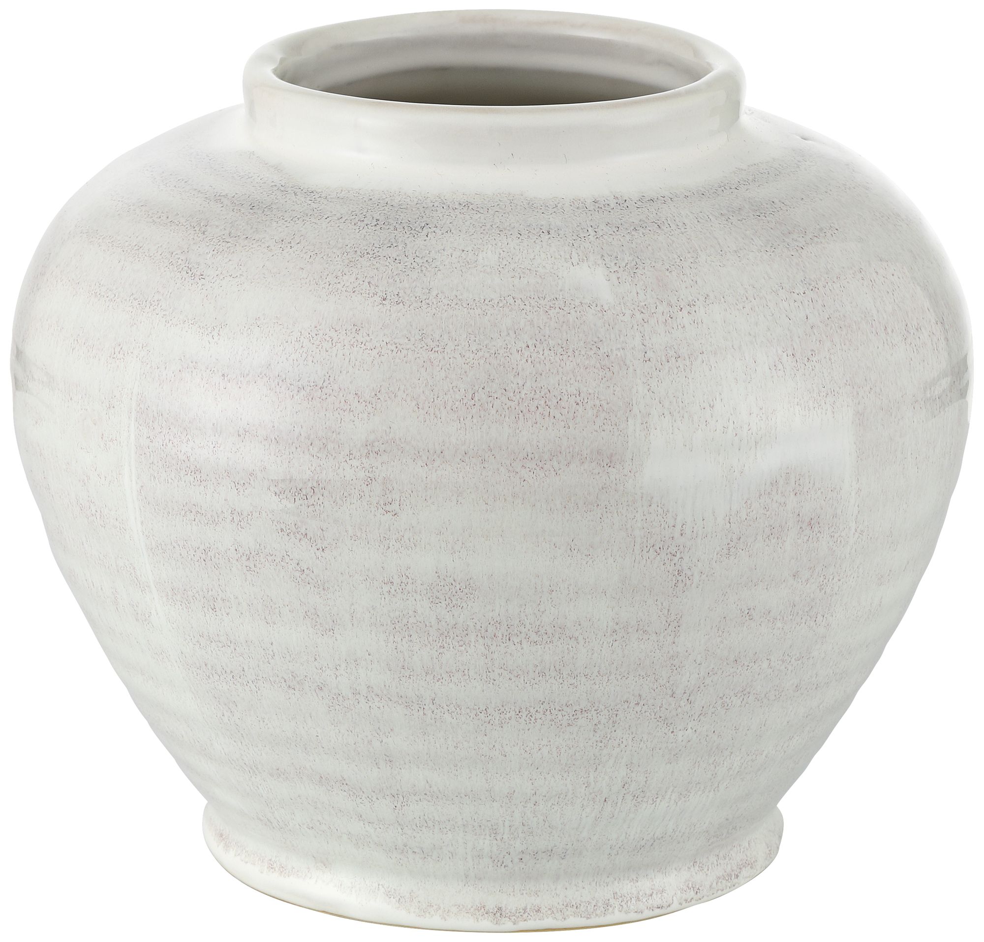Image 4 Bianco 9" High Glossy White Hand-Finished Ceramic Vase more views