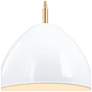2_Biba 15" Wide Brushed Gold and White Ice Mist Modern Pendant Light more views