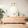 3_Biba 24 in. 3-Light Brushed Gold Modern Vanity Light with Metal Shade more views