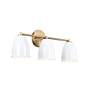 6_Biba 24 in. 3-Light Brushed Gold Modern Vanity Light with Metal Shade more views
