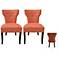 Bicci Orange and Brown Dining Chair Set of 2
