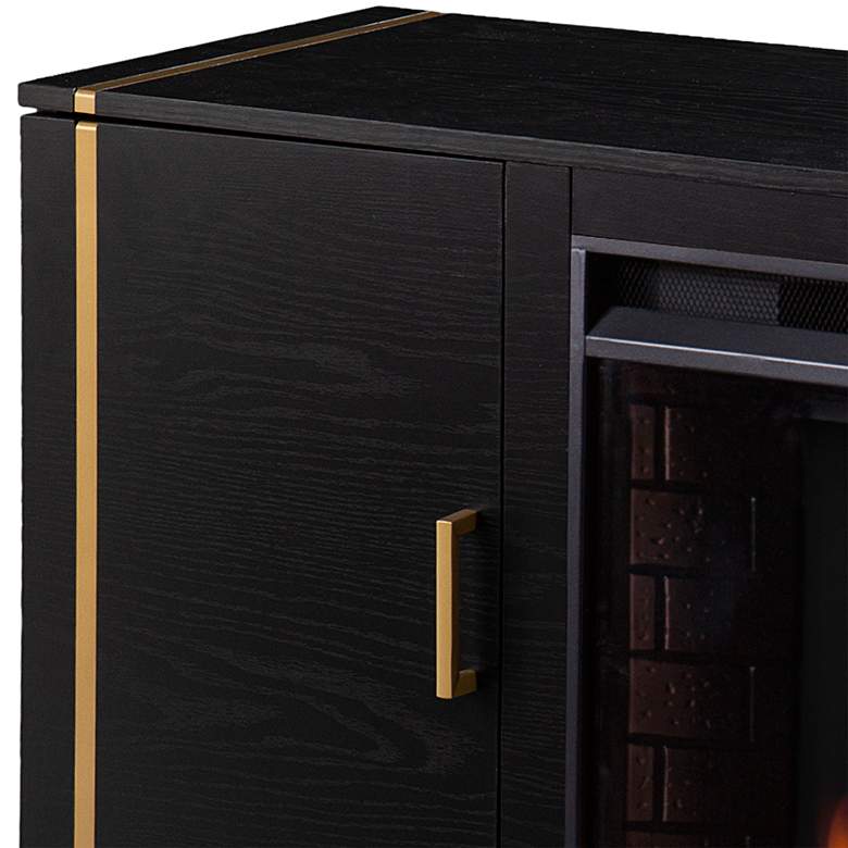 Image 3 Biddenham Black LED Electric Fireplace with Media Storage more views
