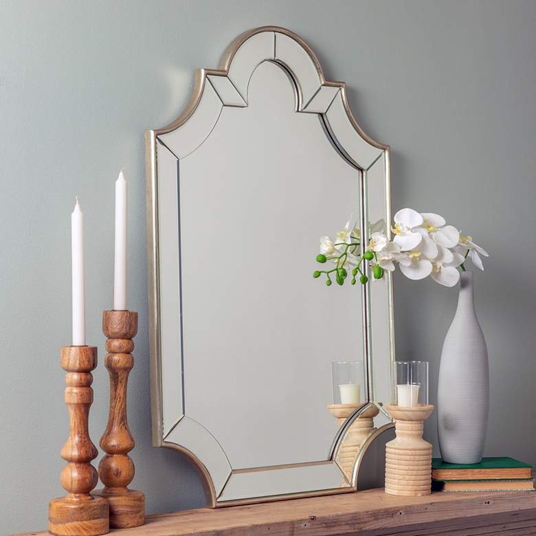 Image 1 Bienville Silver 24 inch x 36 inch Arch Top Wall Mirror