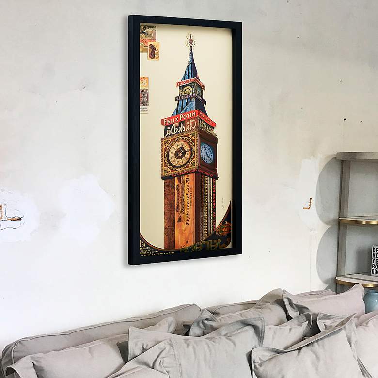 Image 5 Big Ben 33" High Dimensional Collage Framed Wall Art more views