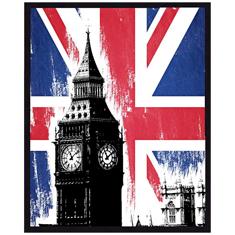 Image 1 Big Ben and Union Jack 10 1/2 inch High Framed Wall Art