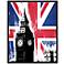 Big Ben and Union Jack 10 1/2" High Framed Wall Art
