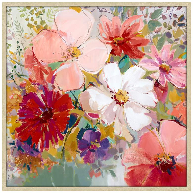 Image 1 Big Blooms 36 In. by 36 In. Framed Art
