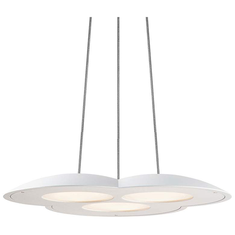 Image 1 Big Cloud 12.5" Wide Textured White LED Downlight Pendant