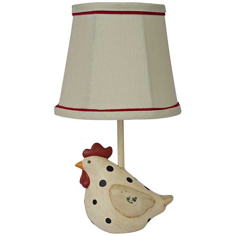 Image 1 Big Fat Hen Polka Dot Accent Table Lamp with Linen Shade