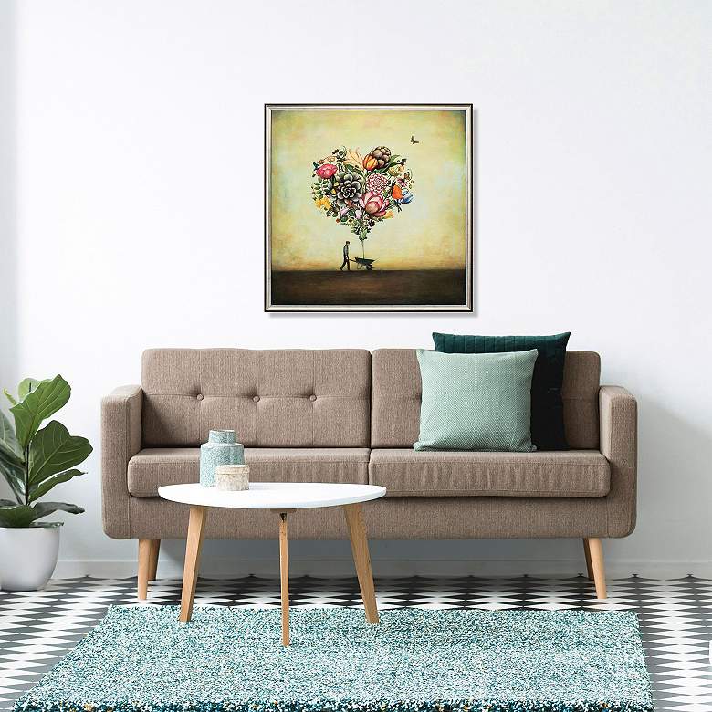 Image 2 Big Heart Botany 25"W x 25"H Non-Glass Framed Art more views