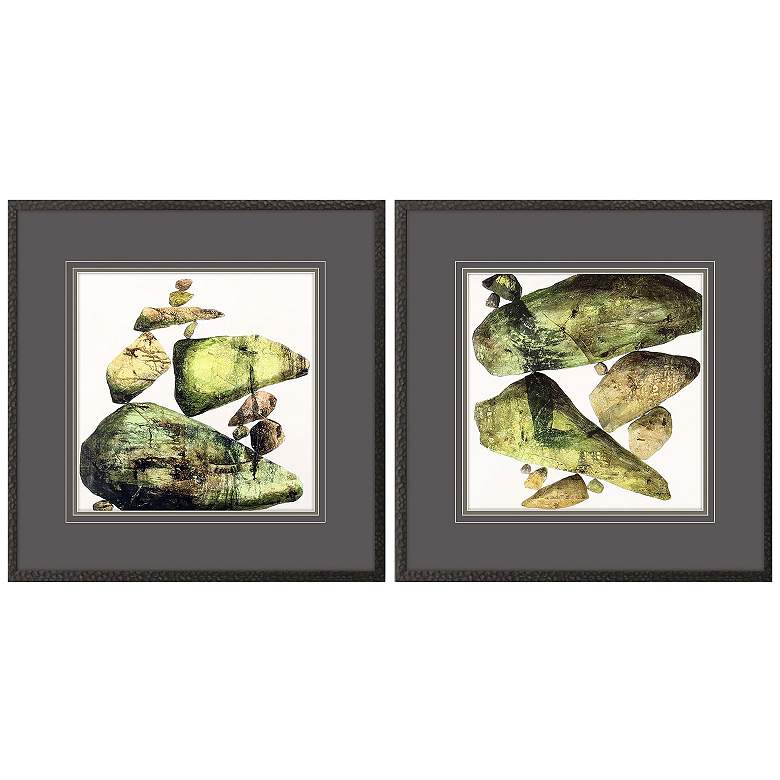 Image 1 Big Rock Little Rock 25"W x 25"H Framed Art Set of 2