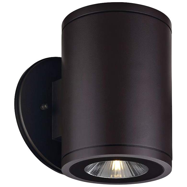 Image 1 Big Rox 7 1/4 inchH Architectural Bronze LED Outdoor Wall Light