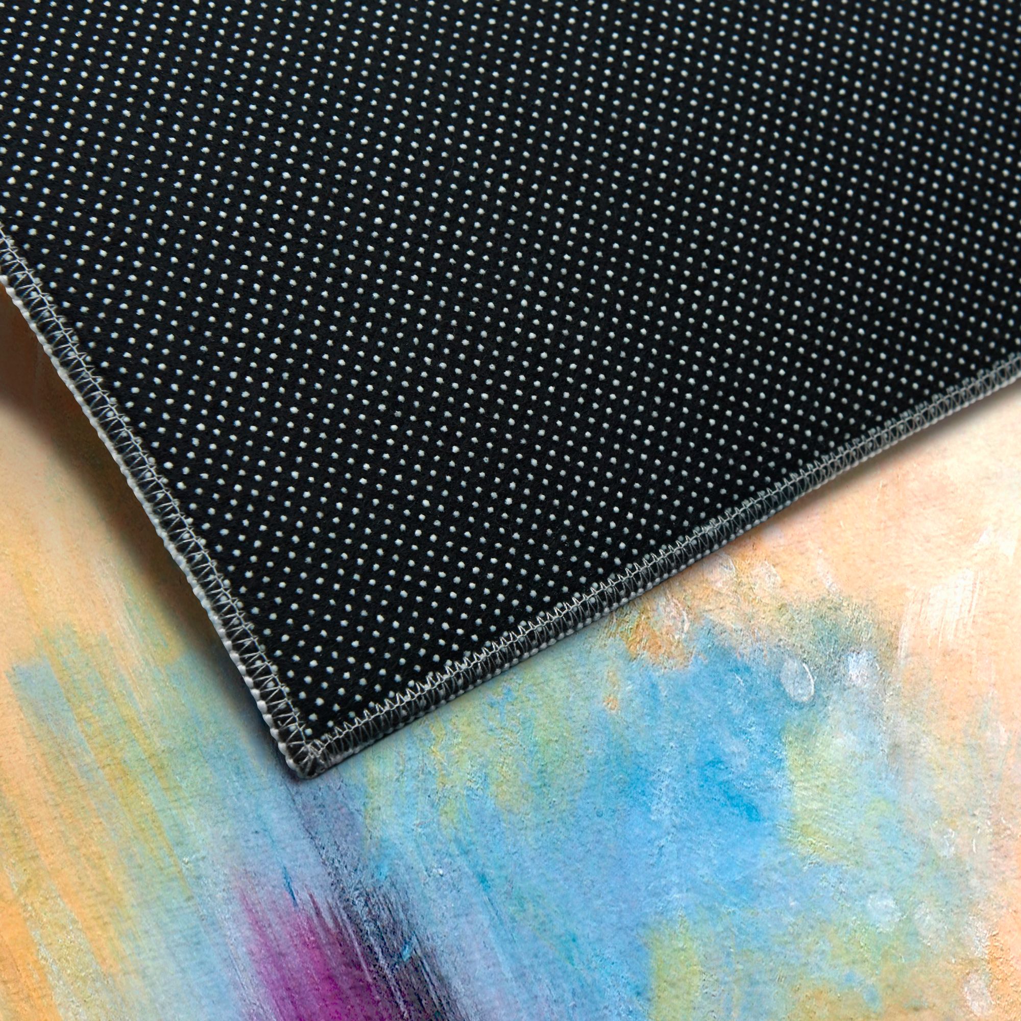 Image 4 Big Splash Washable Abstract Art Area Rug size 8'x10' more views