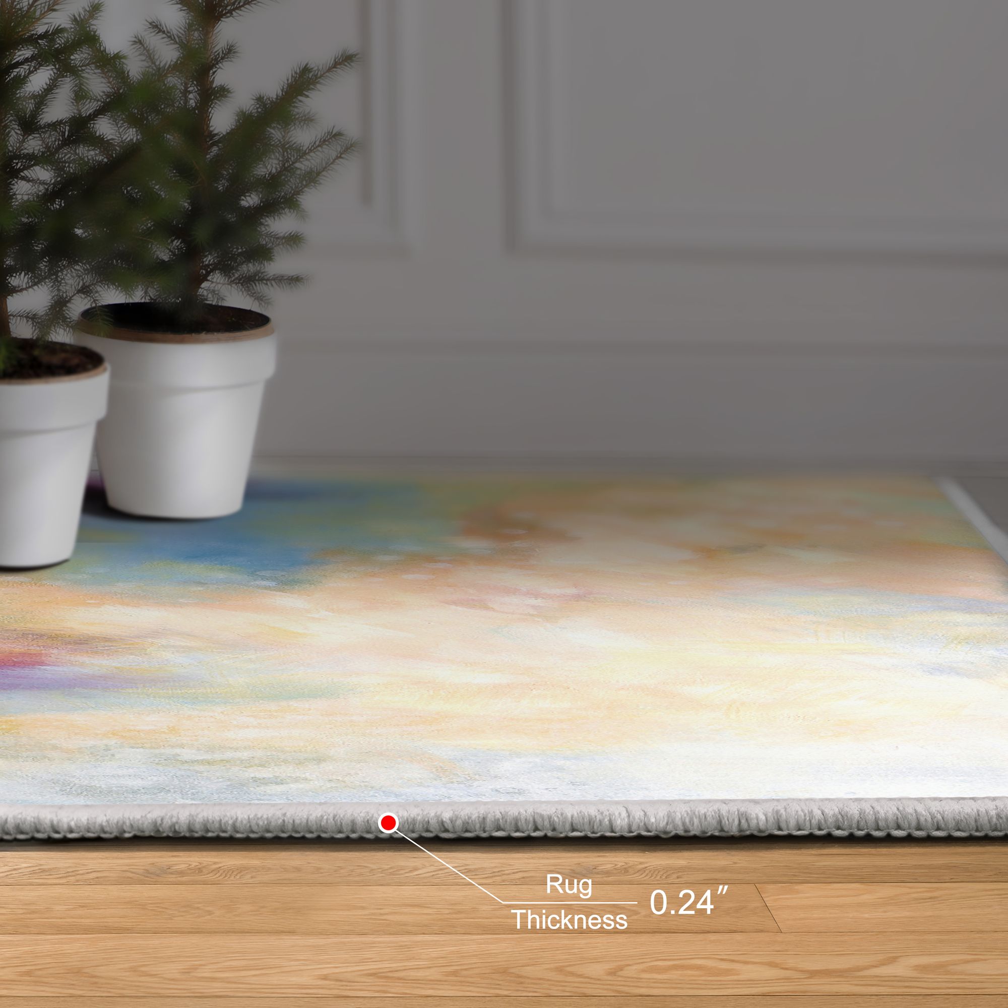 Image 6 Big Splash Washable Abstract Art Area Rug size 8'x10' more views