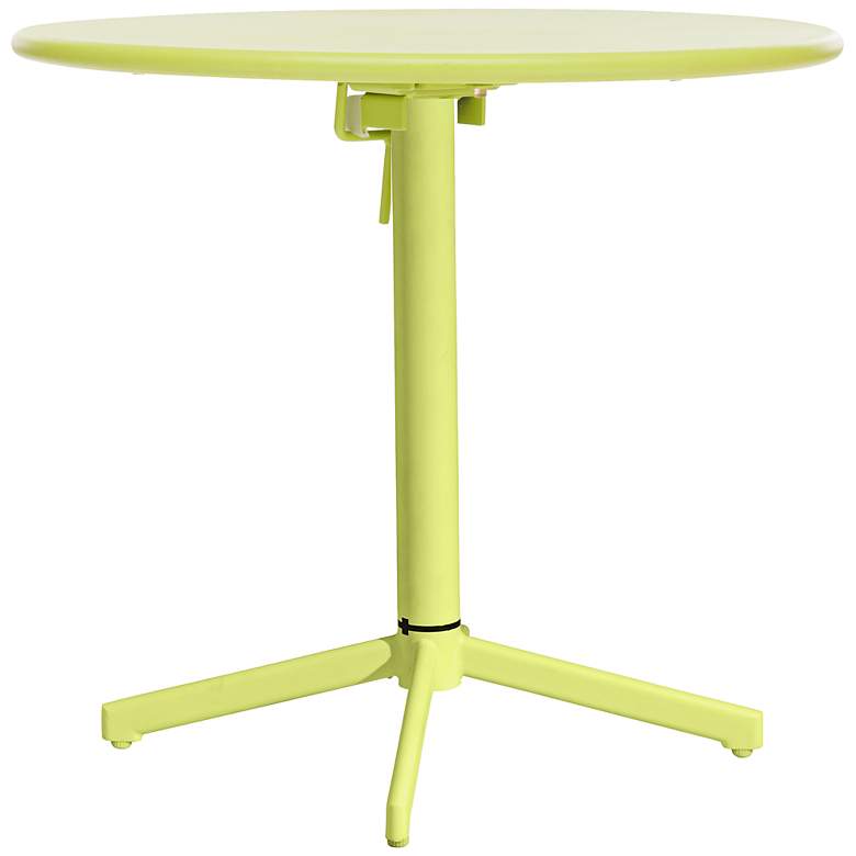 Image 1 Big Wave Lime Round Outdoor Folding Table