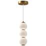 1_Bijou 6 1/2" Wide Aged Gold LED Mini Pendant