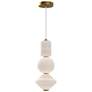2_Bijou 8" Wide Aged Gold LED Mini Pendant