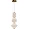 Bijou 8" Wide Aged Gold LED Mini Pendant