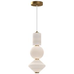 Bijou 8" Wide Aged Gold LED Mini Pendant