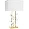 Bijou Polished Brass and Crystal Table Lamp