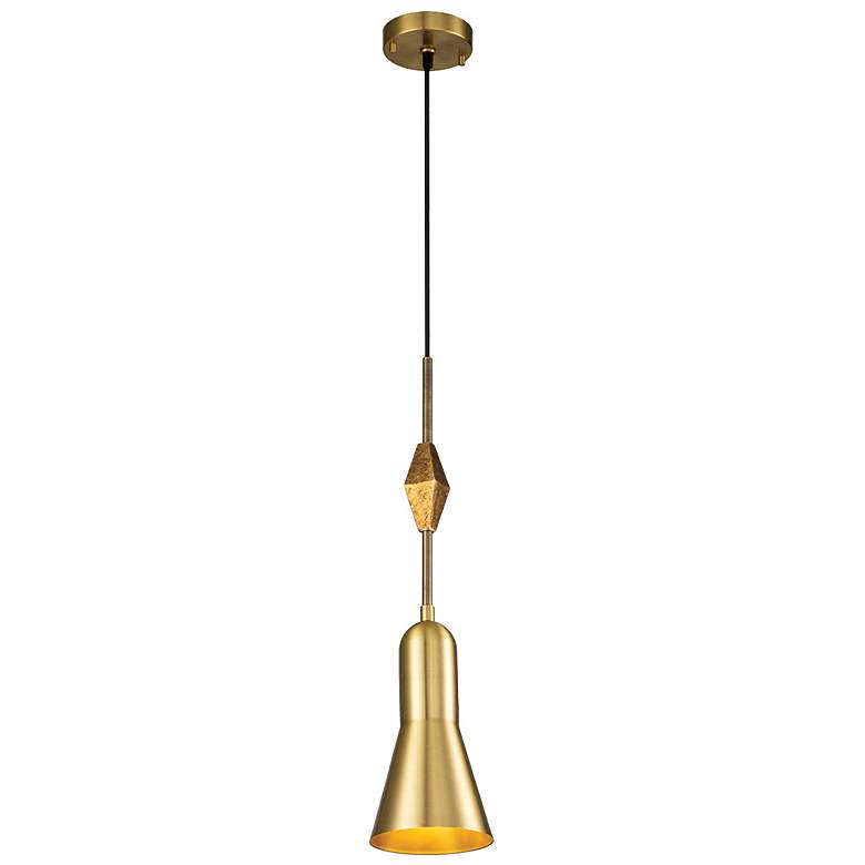 Image 1 Bijou Small Aged Brass Pendant