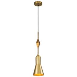 Bijou Small Aged Brass Pendant