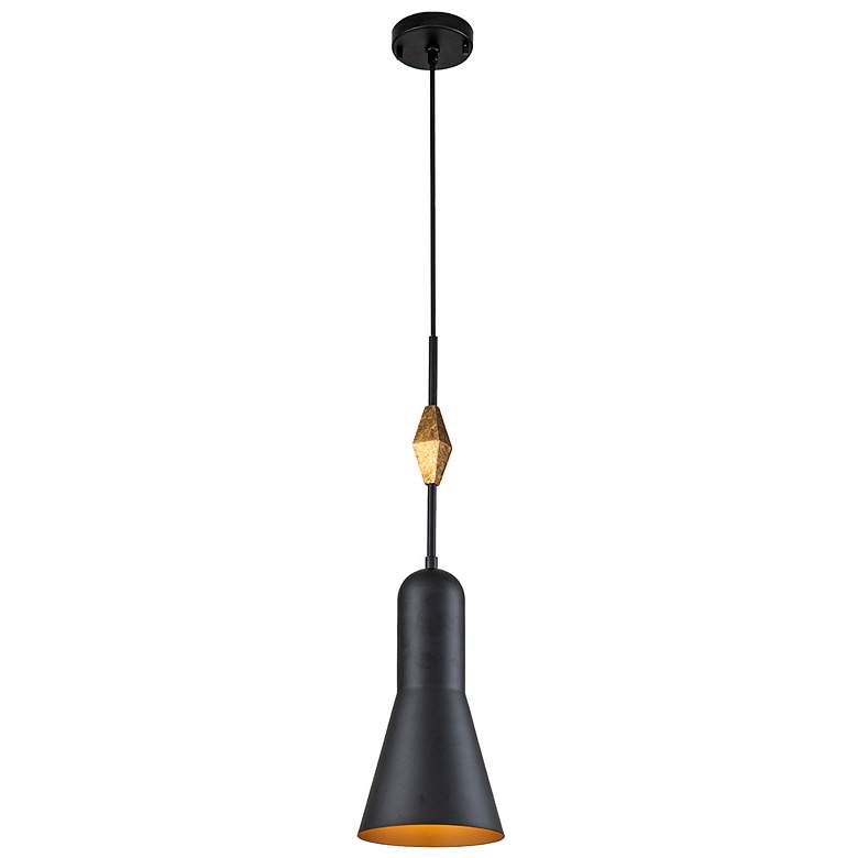 Image 1 Bijoux Black Pendant with Geometric Figure
