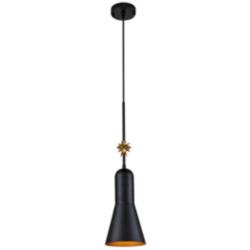 Bijoux Black Pendant with Geometric Figure