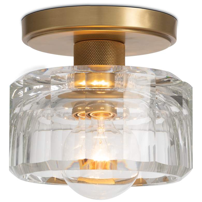 Image 1 Bijoux Crystal Flush Mount (Natural Brass)