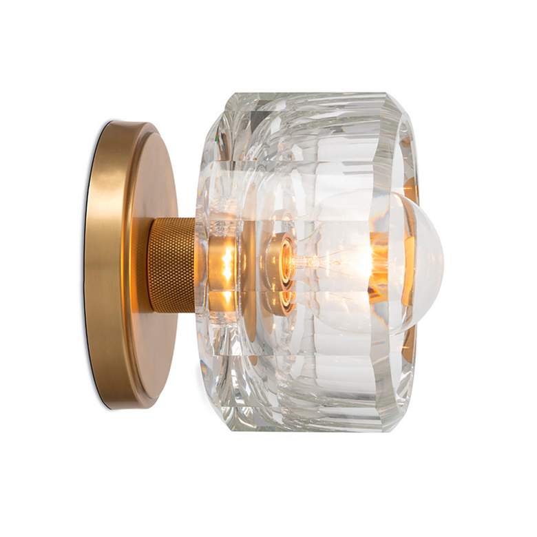Image 2 Bijoux Crystal Flush Mount (Natural Brass) more views