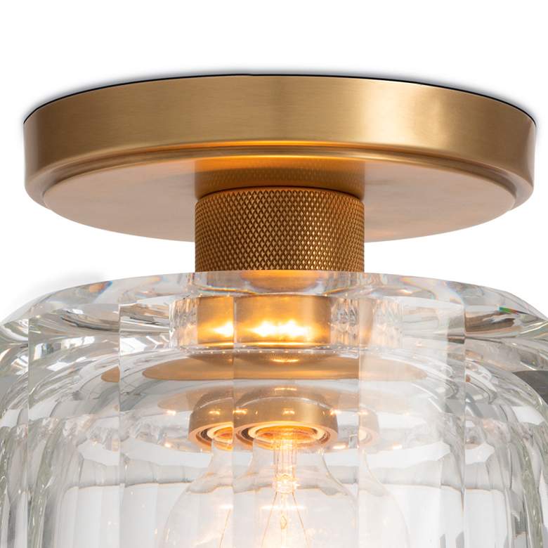 Image 3 Bijoux Crystal Flush Mount (Natural Brass) more views