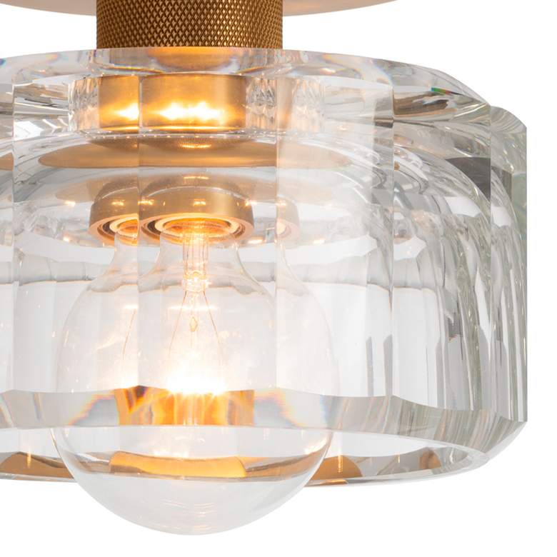 Image 7 Bijoux Crystal Flush Mount (Natural Brass) more views