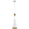 Bijoux White Pendant with Geometric Figure