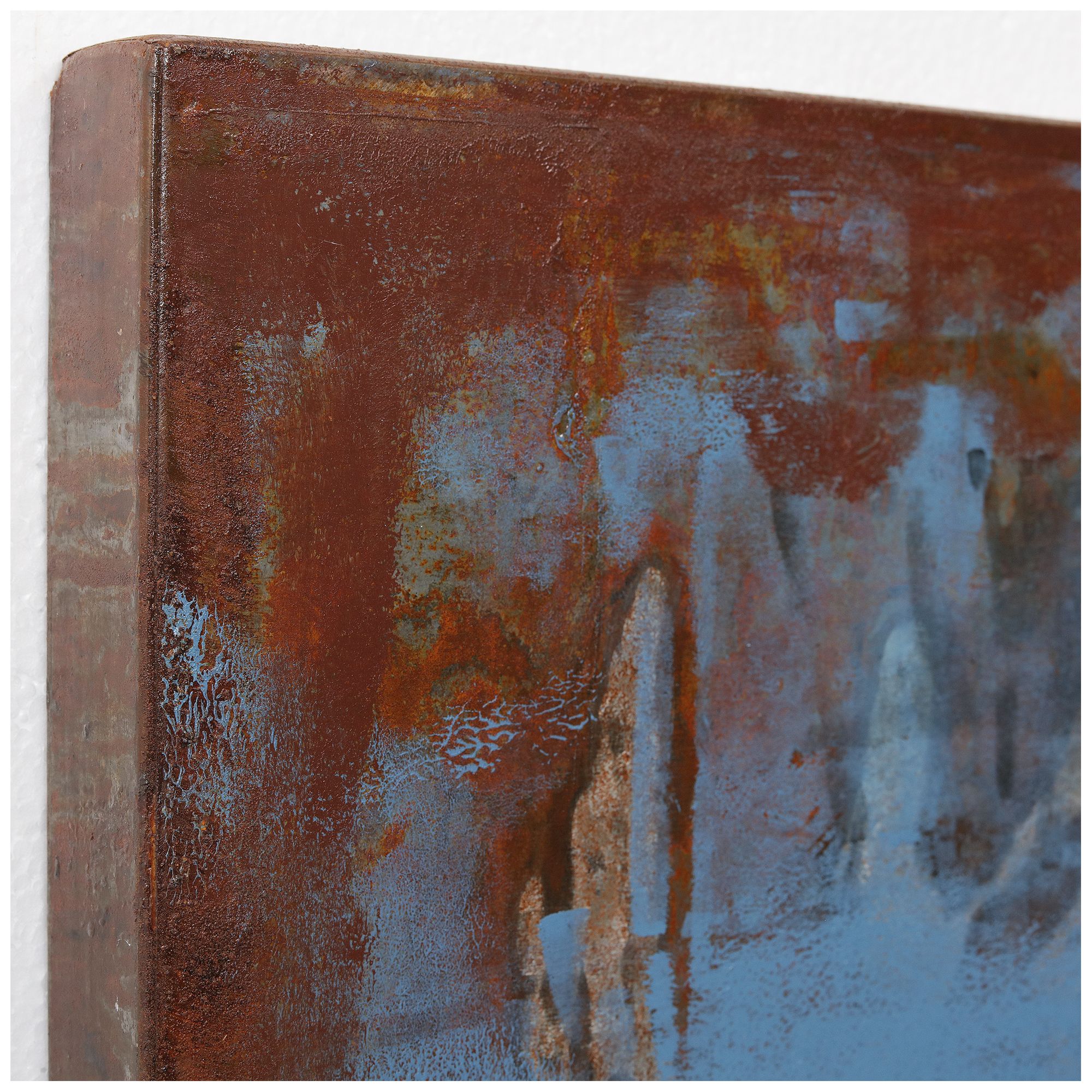 Biking" Mixed Media Iron Hand Painted Dimensional Wall Art