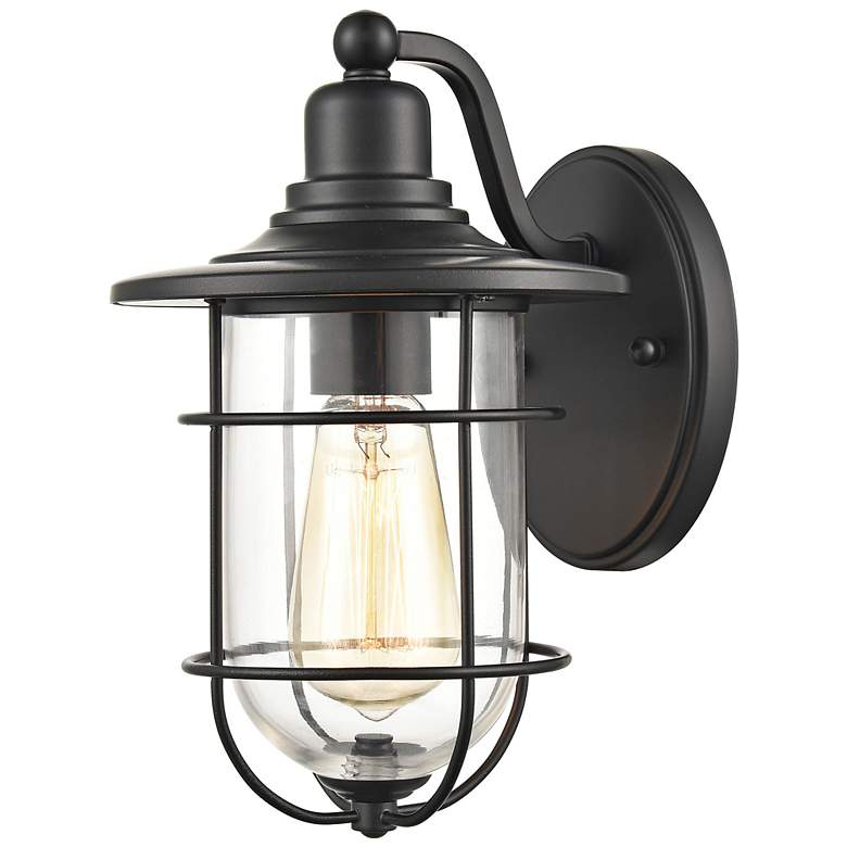 Image 3 Billups 11" High Powder-Coated Black Outdoor Wall Light more views