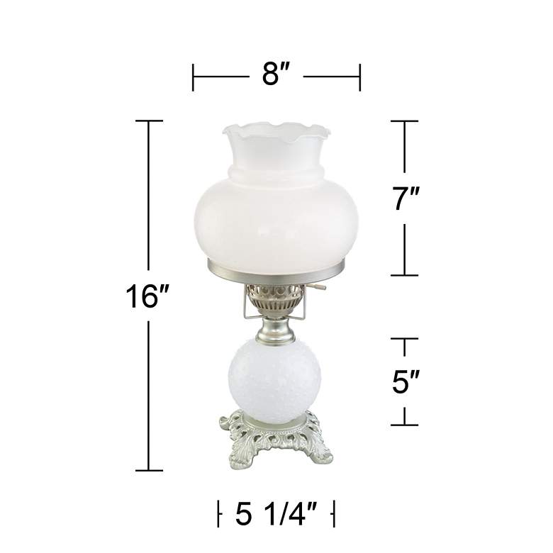 Billy 16 inch High White Milk Glass Hurricane Lamps - Set of 2 more views