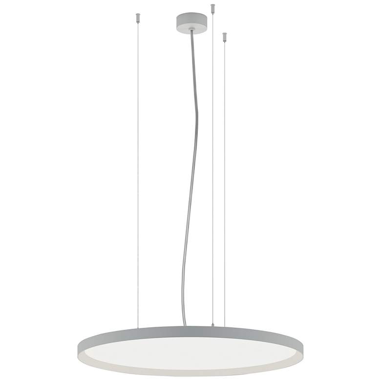 Image 1 Bina 24" Round Direct/Indirect Light White Pendant