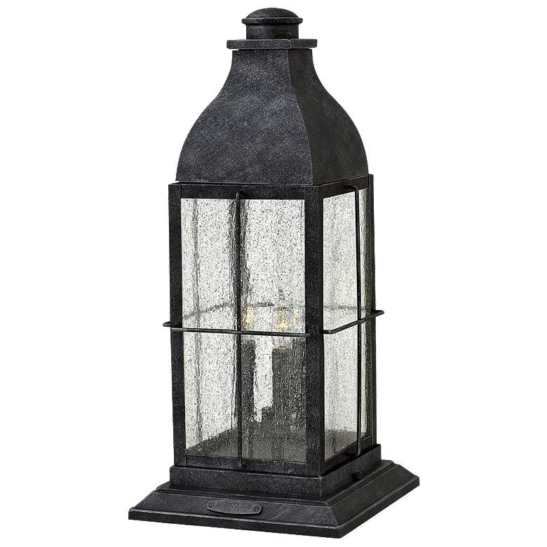 Image 1 Bingham 21 1/4" High Graystone 3 Watts Outdoor Post Light