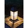 3_Bingham 21 1/4"H Graystone 3-Light LED Outdoor Pier Light more views