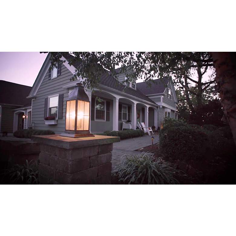 Image 4 Bingham 21 1/4"H Graystone 3-Light LED Outdoor Pier Light more views