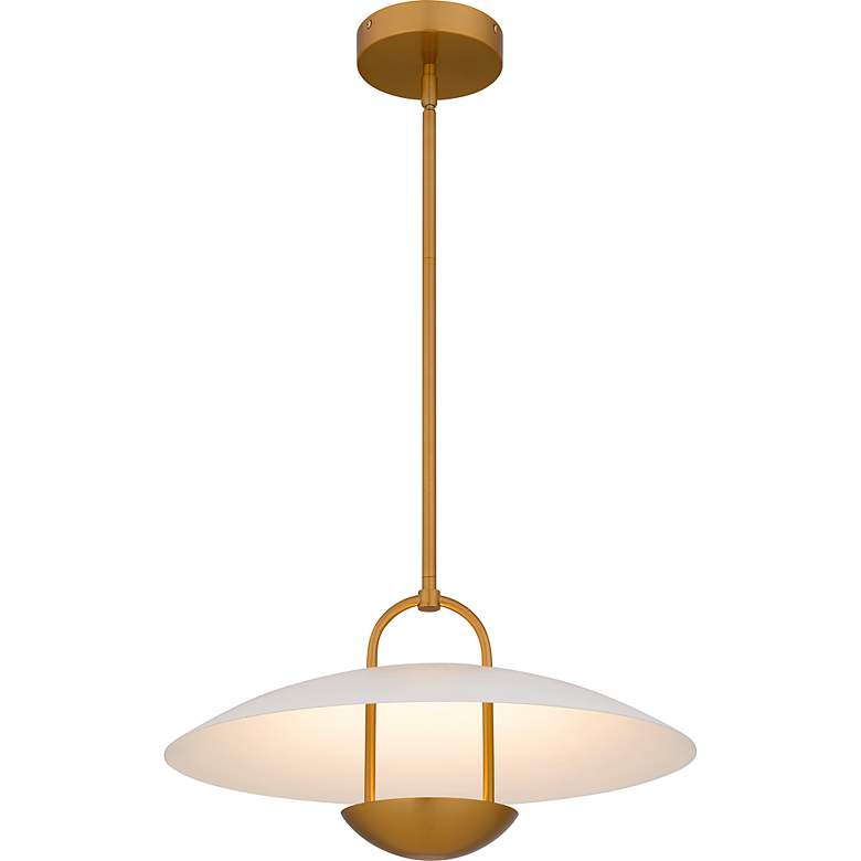 Image 4 Bingham Integrated LED Brushed Gold Pendant more views