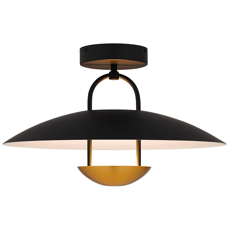Image 1 Bingham Integrated LED Matte Black Semi-Flush Mount