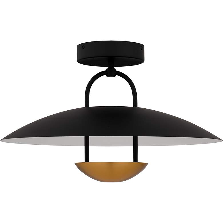 Image 2 Bingham Integrated LED Matte Black Semi-Flush Mount more views