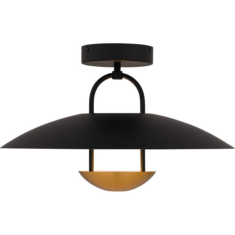 Image 3 Bingham Integrated LED Matte Black Semi-Flush Mount more views