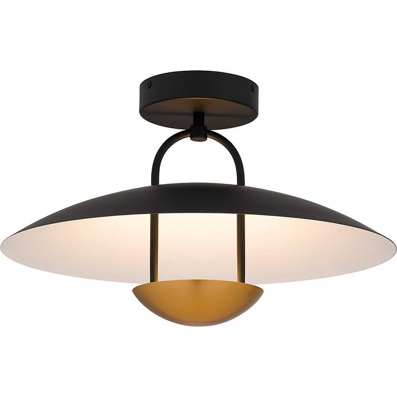 Image 4 Bingham Integrated LED Matte Black Semi-Flush Mount more views