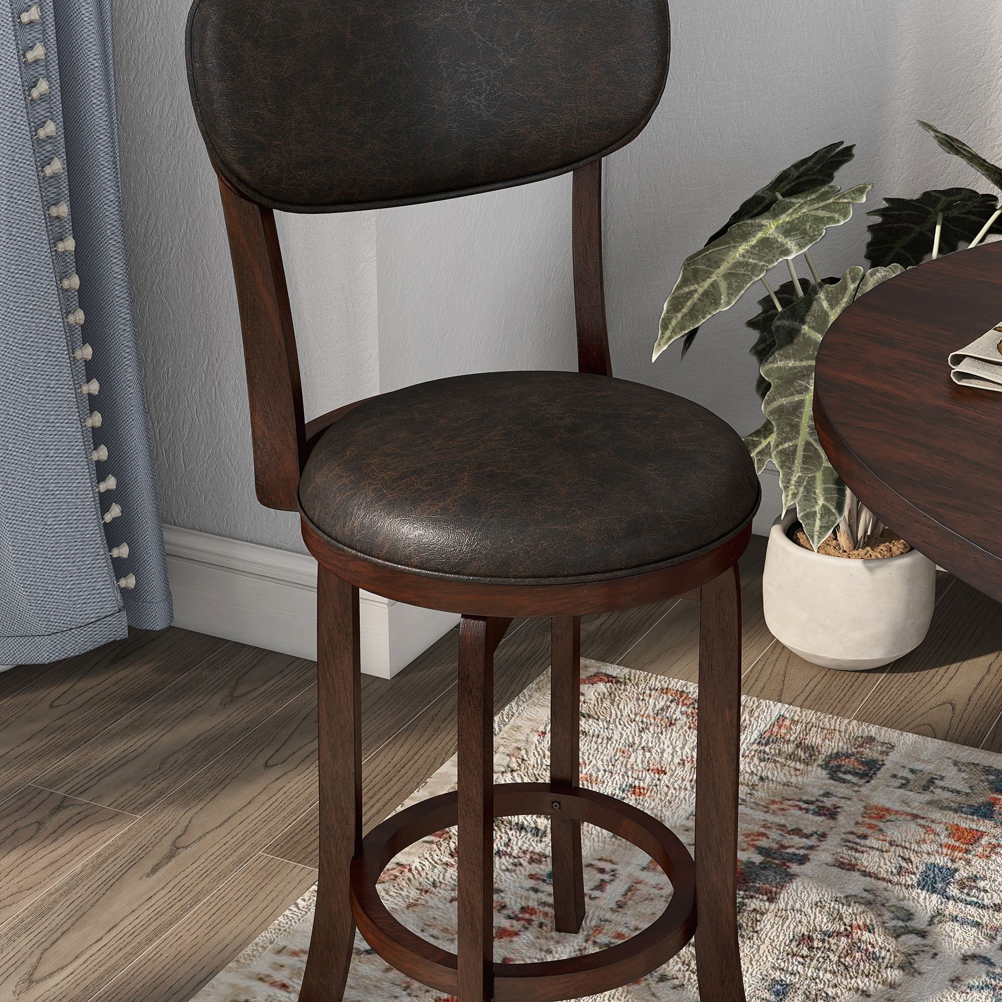 Bingo Brown Expresso Cherry 3-Piece Counter Height Table Set